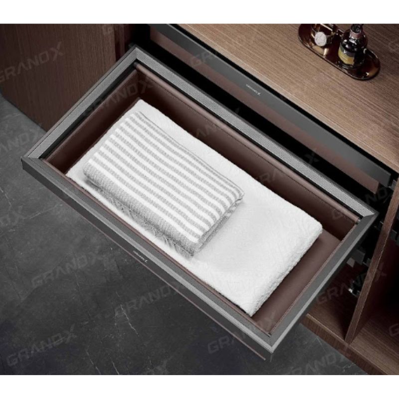 NGĂN KÉO ĐỰNG QUẦN ÁO BỌC DA CAO CẤP – HIGH CLASS GREY GRANDX XM.80A 80CM