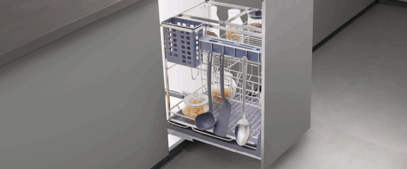 GIÁ ĐỰNG CHAI LỌ GIA VỊ DAO THỚT NAN DẸT GRANDX XK.35S 35CM