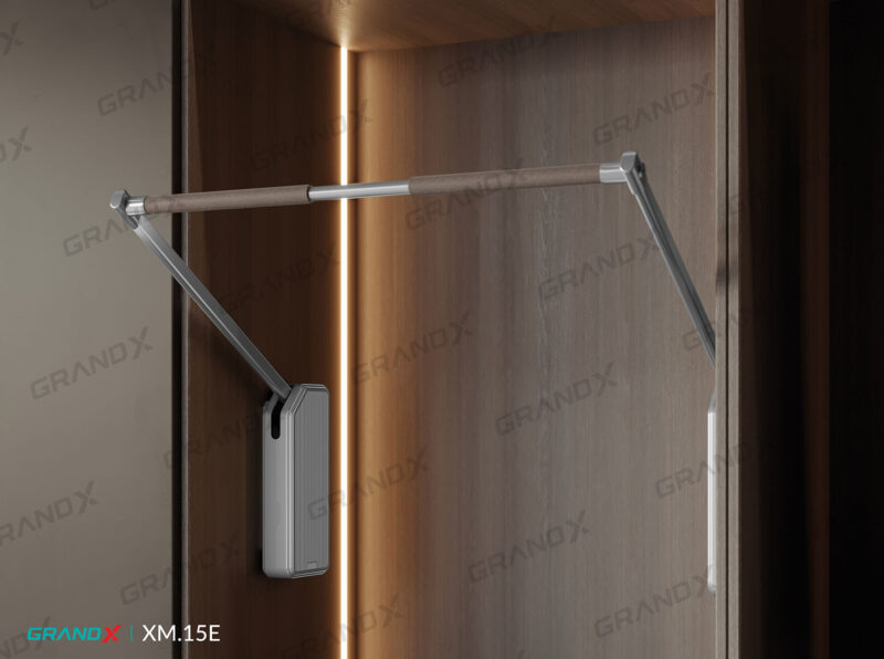 GIÁ NÂNG HẠ ĐIỆN TREO QUẦN ÁO GRANDX XM.15E 15CM