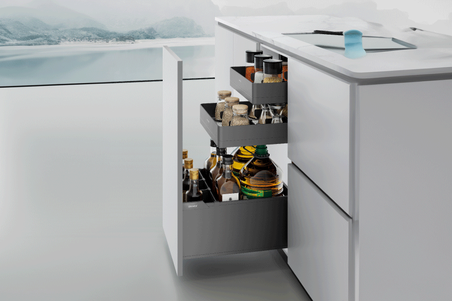 GIÁ GIA VỊ 3 TẦNG ĐỘC LẬP TITANIUM GRANDX XS.40MT 40CM