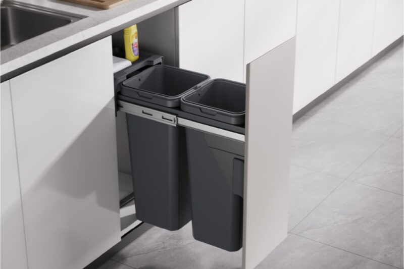 THÙNG RÁC ĐÔI CÁNH KÉO ÂM TỦ GRANDX XW.D30 30CM 30CM