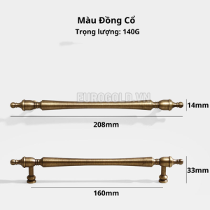 Tay nắm tủ đồng nguyên chất cổ điển màu đồng cổ BHG120ĐC - g120 dc 7 510x510 1