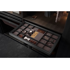 NGĂN KÉO ĐỒ TRANG SỨC BỌC DA CAO CẤP – HIGH CLASS GREY GRANDX XM.80C 80CM