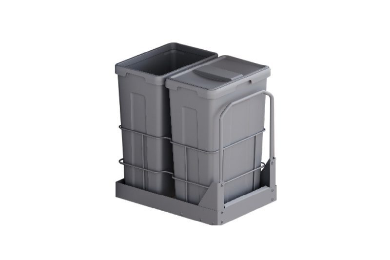 THÙNG RÁC ĐÔI CỠ LỚN LẮP ÂM TỦ CÁNH KÉO GRANDX XW.D40M 40CM - xw d40m 1 1