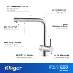 VÒI RỬA CHÉN KLUGER KLF0013C