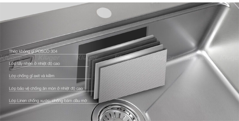 CHẬU RỬA CHÉN KLUGER KY8045FS S80 - 15 5