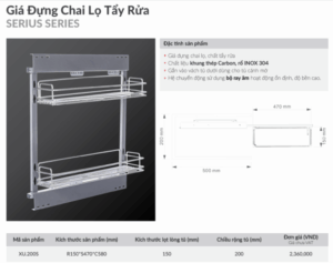 GIÁ ĐỰNG CHAI LỌ TẨY RỬA GRANDX XU.200S - 26 1