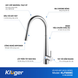 VÒI RỬA CHÉN KLUGER KLF0009C