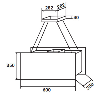 KÍCH THƯỚC MÁY HÚT MÙI ĐỘC LẬP KAFF KF-IS606HG