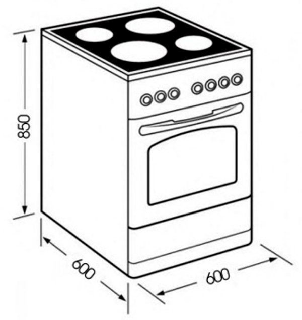 KÍCH THƯỚC BẾP TỪ LIỀN LÒ KAFF KF-IK60850