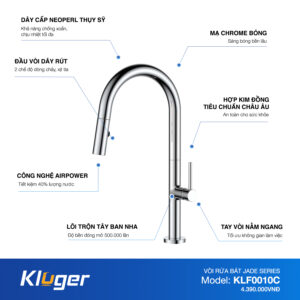 VÒI RỬA CHÉN KLUGER KLF0010C