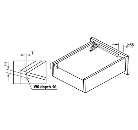 Ray âm Hafele Matrix UM, mở toàn phần, nhấn mở, bao gồm bas lắp đặt - 433 32 071 72 73 74 75 76 dimd1 fabc3068 ce4d 4dd8 a817