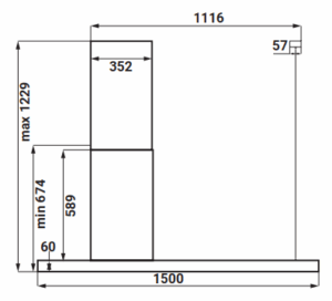 MÁY HÚT MÙI ĐỘC LẬP KAFF KF-IS1500B LUX - 44 4