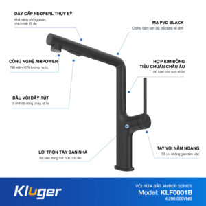 VÒI RỬA CHÉN KLUGER KLF0001B