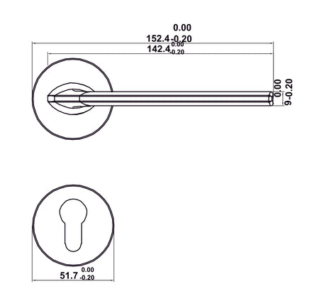 Bộ khóa tay nắm gạt DIY Hafele, Set A - 499 63