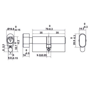 Bộ khóa tay nắm gạt DIY Hafele, Set A - 499 63 601 02 03 04 05 06 07 dimd3 457x431 crop center