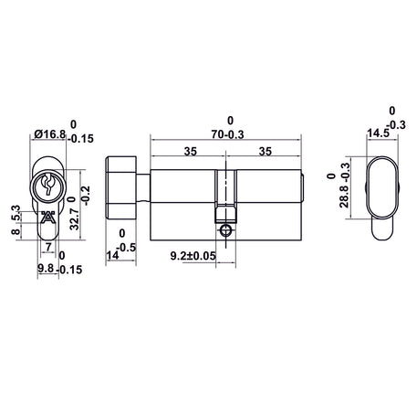 Bộ khóa tay nắm gạt DIY Hafele, Set A - 499 63