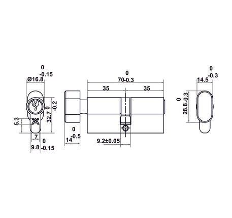 Bộ khóa tay nắm gạt DIY Hafele, Set D - 499 63