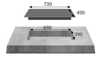 KÍCH THƯỚC BẾP TỪ ĐÔI KAFF KF-FL101II
