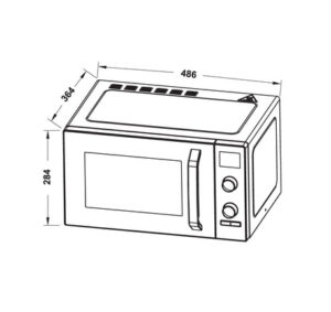 Lò vi sóng kết hợp nướng để bàn Hafele 23L HW-F23B - 538 31 270 dimd 457x431 crop center