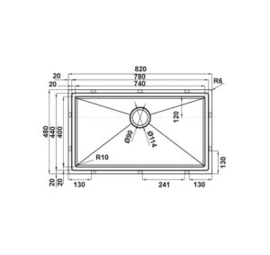 CHẬU INOX HAFELE HS21-SSN1S90 (567.94.020) - 567 94 020 dimd 1 457x431 crop center
