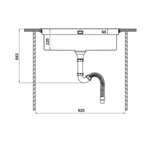 CHẬU INOX HAFELE HS21-SSN1S90 (567.94.020) - 567 94 020 dimd 2 457x431 crop center