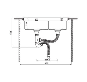 CHẬU INOX HAFELE HS21-SSN2S90 567.94.030 - 567 94 030 dimd 2 457x431 crop center