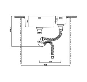 CHẬU INOX HAFELE – HS21-SSN2S80P (567.94.080) - 567 94 080 dimd1 457x431 crop center