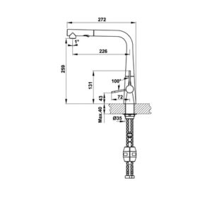 VÒI BẾP HAFELE HYDROS HT20-CH1P259 ( 570.82.210 ) - 570 82 210 dimd1 457x431 crop center