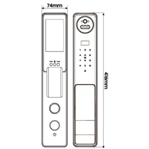 KHOÁ VÂN TAY KASSLER KL 889 BLUE GRAY FACE ID APP WIFI - 6 1