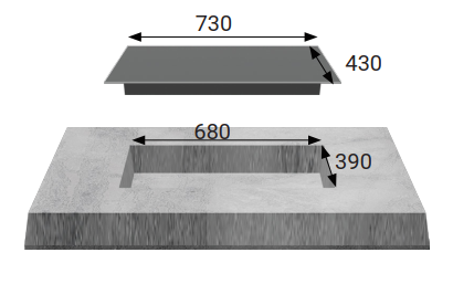 KÍCH THƯỚC BẾP TỪ ĐÔI KAFF KF-FL68II