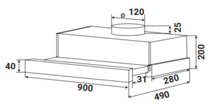 MÁY HÚT MÙI ÂM TỦ KAFF KF-TL90H - 8 23