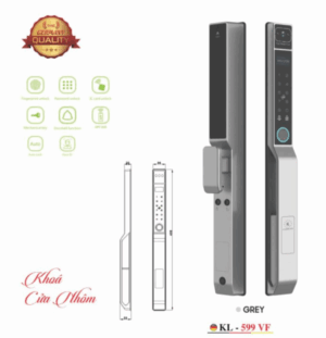 KHÓA THÔNG MINH CỬA NHÔM KASSLER KL 599 VF CHAMPAGNE GOLD APP - 8