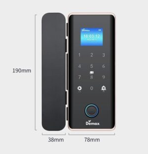 Khóa vân tay cửa kính Demax SL800 G App Wifi, Remote