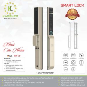 KHÓA THÔNG MINH CỬA NHÔM KASSLER KL 599 VF CHAMPAGNE GOLD APP - 88 1