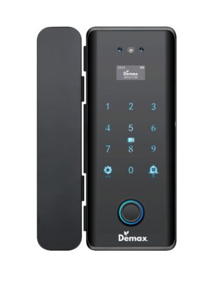 Khóa vân tay cửa kính Demax SL900G Black Nano App Wifi, Face ID 3D của Đức