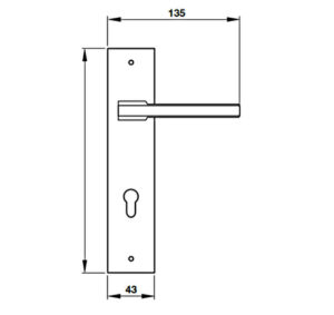 Tay nắm gạt đế dài Hafele - Blade - 901 79 063 dimd 457x431 crop center