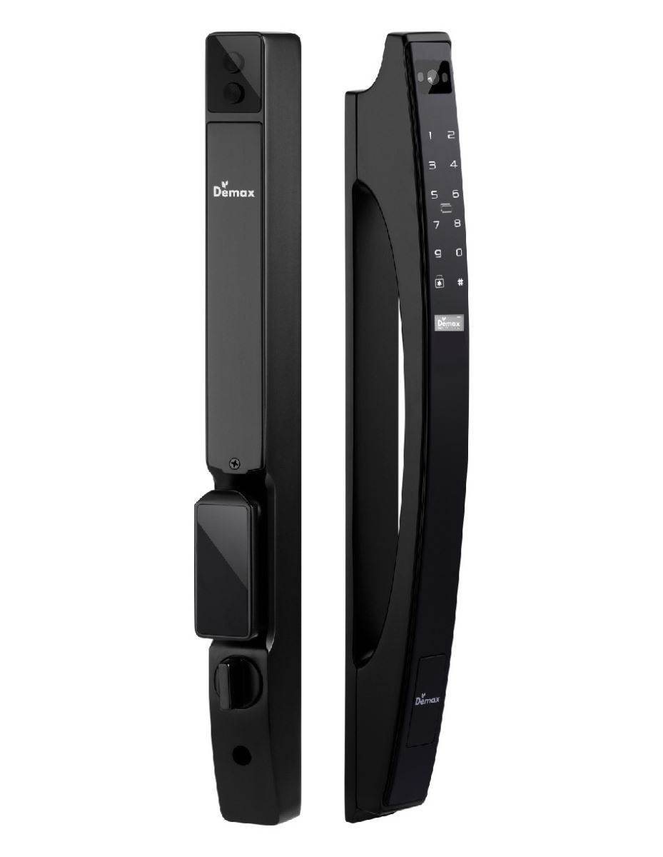 Khoá cửa nhôm nhận diện khuôn mặt Face Id 3D, vân tay Demax SL902 BL chống nước IP56 – Của Đức