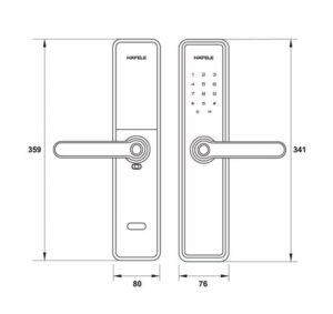 Khóa điện tử Hafele DL7600 ( Không bao gồm Pin ) - 912 20 230 231 232 233 dimd1 cf426e8c ec7e 4847 a624 ac225f508c4d 457x431 crop center