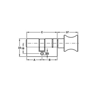 Ruột khóa Hafele 1 đầu chìa, 1 đầu vặn - 916 63 325 dimd 457x431 crop center