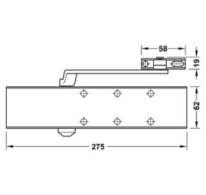 Thiết bị đóng cửa tự động Hafele DCL55 - DCL55 không có chức năng giữ cửa - 931 84 769 dimd 457x431 crop center