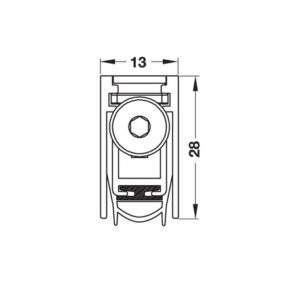 Thanh chắn bụi tự động Hafele - 950 45 015 016 017 dimd 457x431 crop center