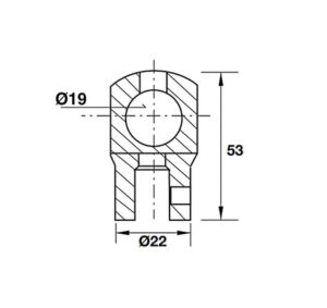 Bas giữ thanh treo gắn kính Hafele - 981 52 793 dimd 457x431 crop center