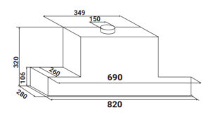 MÁY HÚT MÙI ÂM TỦ TOÀN PHẦN KAFF KF-BI80PR - 99 2