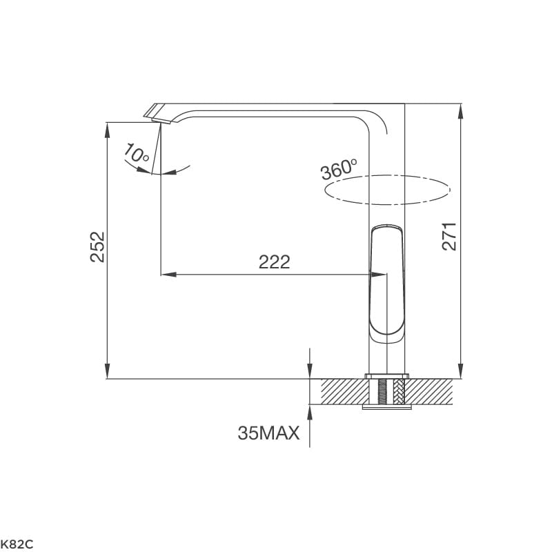 VÒI RỬA CHÉN MALLOCA K82C 