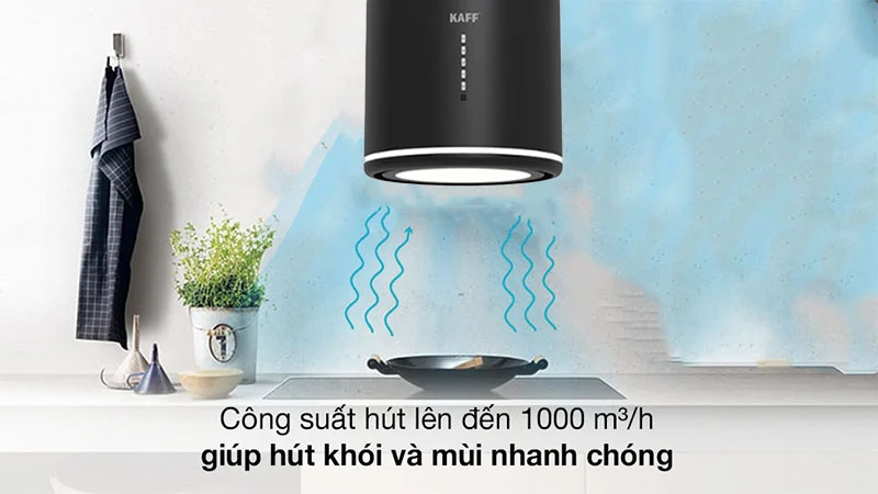 HÌNH ẢNH THỰC TẾ CỦA MÁY HÚT MÙI ÁP TƯỜNG TRỤ TRÒN KAFF KF-WL2038B