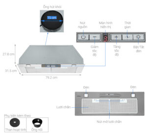 MÁY HÚT MÙI ÂM TỦ HAFELE HH-BI79A (533.80.038) - am tu hafele hh bi79a n