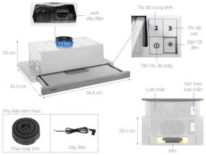 MÁY HÚT MÙI ÂM TỦ HAFELE HH-TI60D (539.81.083) - anh chau da Hafele HS22 GEN1S60M 577.25.520