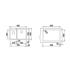 Chậu rửa bát Blanco PLEON 9 Anth - chau rua bat blanco pleon 9 anth 2