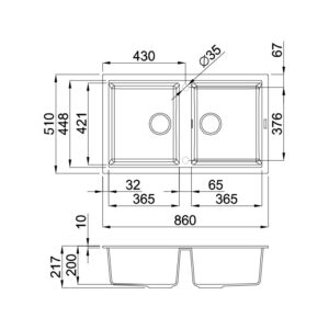 CHẬU ĐÁ MALLOCA TITANIUM K-45073 - chauda 45043 2